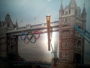 Painel Londres com tocha